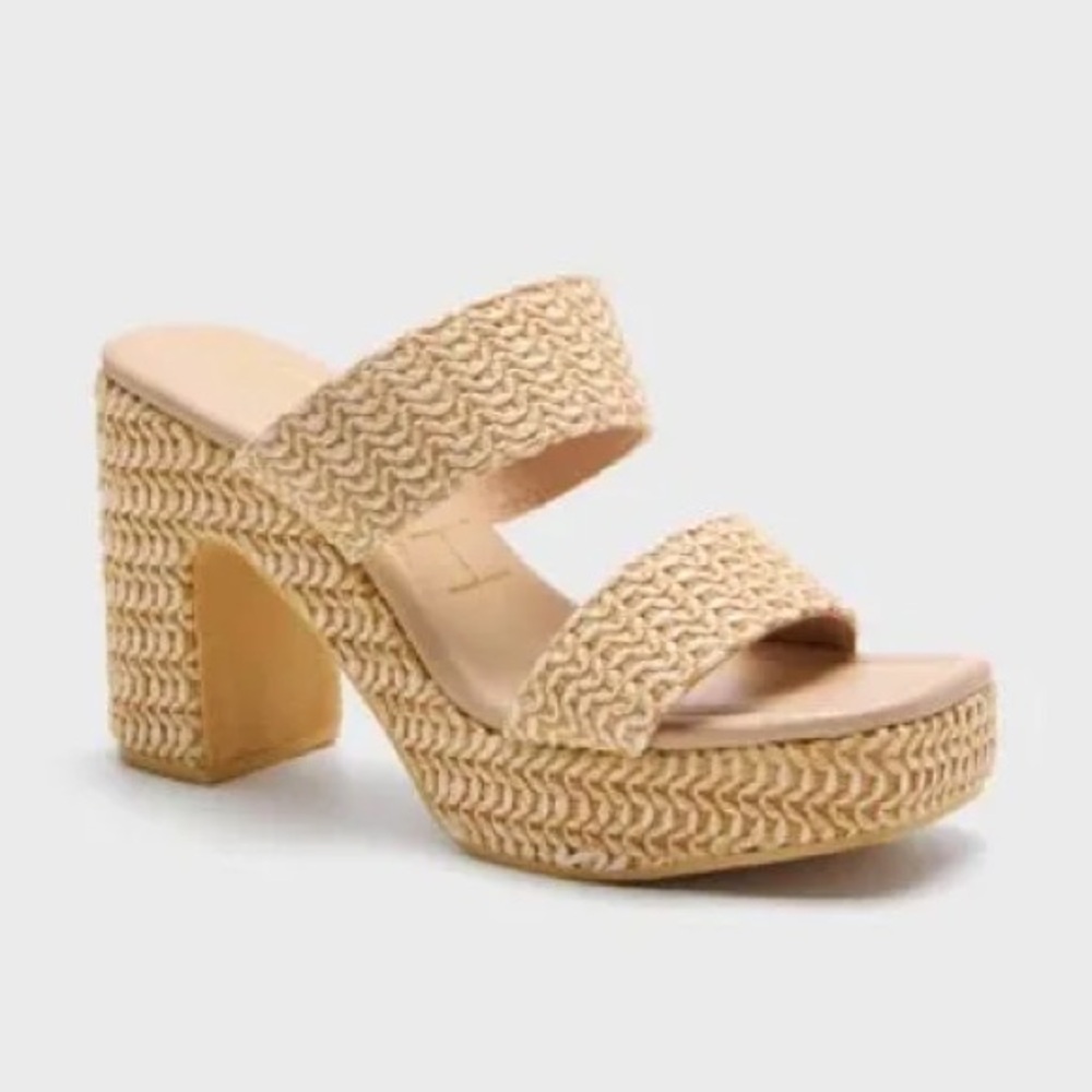 Tuckernuck Raffia Block Heel Sandals
